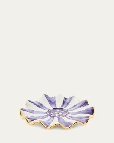MacKenzie-Childs Violet Check Ceramic Saucer | Thumbnail 2 MacKenzie-Childs Violet Check Ceramic Saucer | Thumbnail 2
