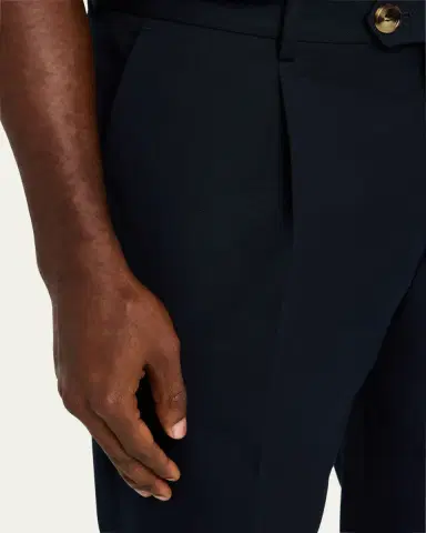 Brunello Cucinelli Men's Pleated Twill Trousers | Thumbnail 5 Brunello Cucinelli Men's Pleated Twill Trousers | Thumbnail 5