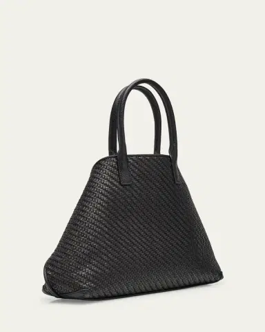Akris Ai Small Plaid Braided Top-Handle Bag | Thumbnail 3 Akris Ai Small Plaid Braided Top-Handle Bag | Thumbnail 3