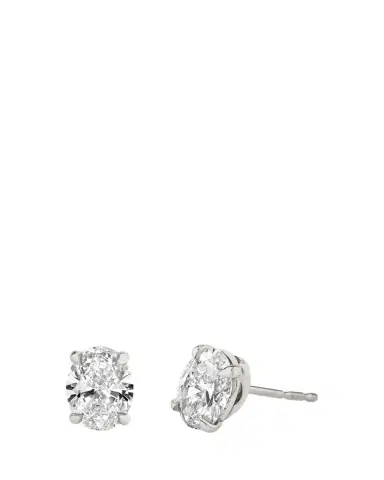 VRAI 14K White Gold Oval Solitaire Lab Grown Diamond Stud Earrings, 1.00tcw | Thumbnail 1 VRAI 14K White Gold Oval Solitaire Lab Grown Diamond Stud Earrings, 1.00tcw | Thumbnail 1