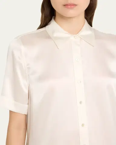 L'Agence Ellah Short-Sleeve Silk Blouse | Thumbnail 5 L'Agence Ellah Short-Sleeve Silk Blouse | Thumbnail 5