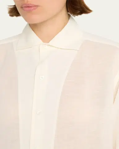 Ralph Lauren Collection Capri Button Down Linen Voile Shirt | Thumbnail 5 Ralph Lauren Collection Capri Button Down Linen Voile Shirt | Thumbnail 5