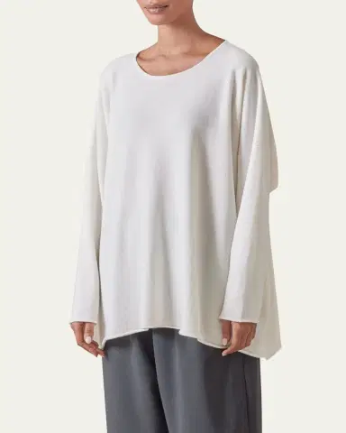 Eskandar A-Line Bateau Neck Cashmere Sweater | Thumbnail 2 Eskandar A-Line Bateau Neck Cashmere Sweater | Thumbnail 2