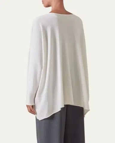 Eskandar A-Line Bateau Neck Cashmere Sweater | Thumbnail 3 Eskandar A-Line Bateau Neck Cashmere Sweater | Thumbnail 3