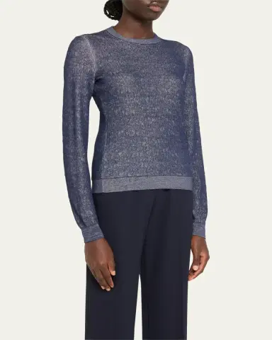 Giorgio Armani Shiny Viscose Knit Top | Thumbnail 4 Giorgio Armani Shiny Viscose Knit Top | Thumbnail 4