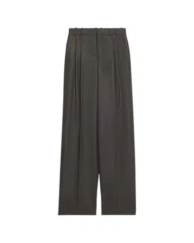 Saint Laurent Wide-Leg Tailored Pants with Pleating | Thumbnail 1 Saint Laurent Wide-Leg Tailored Pants with Pleating | Thumbnail 1