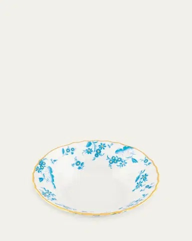 Ginori 1735 Oro di Doccia Fruit Bowl, Turchese | Thumbnail 2 Ginori 1735 Oro di Doccia Fruit Bowl, Turchese | Thumbnail 2