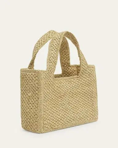 LOEWE x Paula's Ibiza Font Logo Mini Tote Bag in Raffia | Thumbnail 3 LOEWE x Paula's Ibiza Font Logo Mini Tote Bag in Raffia | Thumbnail 3
