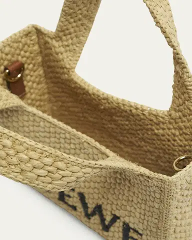 LOEWE x Paula's Ibiza Font Logo Mini Tote Bag in Raffia | Thumbnail 4 LOEWE x Paula's Ibiza Font Logo Mini Tote Bag in Raffia | Thumbnail 4