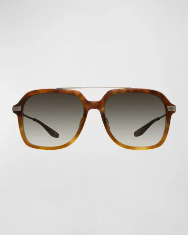 Barton Perreira D. Ellis Havana Zyl & Titanium Aviator Sunglasses | Thumbnail 2 Barton Perreira D. Ellis Havana Zyl & Titanium Aviator Sunglasses | Thumbnail 2