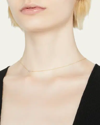 Zoe Lev Jewelry Diamond Asymmetrical Initial Necklace | Thumbnail 2 Zoe Lev Jewelry Diamond Asymmetrical Initial Necklace | Thumbnail 2