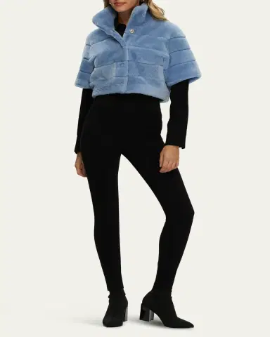 Gorski Reversible Shearling Lamb Bolero | Thumbnail 2 Gorski Reversible Shearling Lamb Bolero | Thumbnail 2