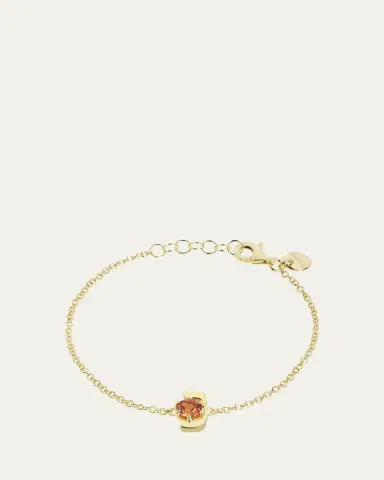 Procaccia Jewelry 18K Gold Hebrew NUN Initial Bracelet | Thumbnail 4 Procaccia Jewelry 18K Gold Hebrew NUN Initial Bracelet | Thumbnail 4