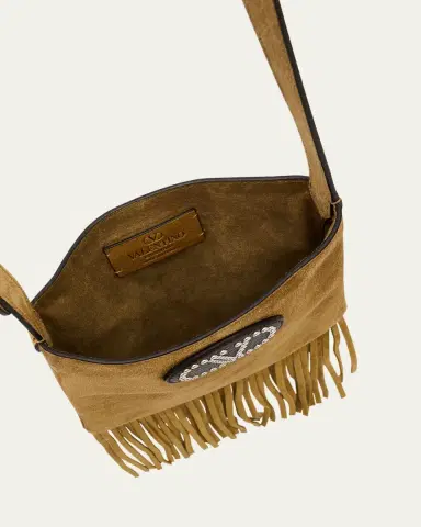 Valentino Garavani Nellcote Fringe Suede Crossbody Bag | Thumbnail 9 Valentino Garavani Nellcote Fringe Suede Crossbody Bag | Thumbnail 9