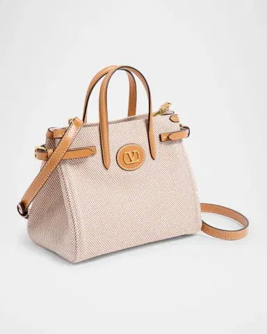Valentino Garavani Antibes Small Canvas Shopping Tote Bag | Thumbnail 6 Valentino Garavani Antibes Small Canvas Shopping Tote Bag | Thumbnail 6