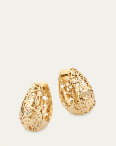 Sydney Evan Icon Wallpaper Domed Huggie Earrings | Thumbnail 2 Sydney Evan Icon Wallpaper Domed Huggie Earrings | Thumbnail 2