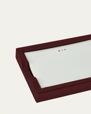 Graphic Image Leather Memo Tray with 100 "WTF" Note Cards | Thumbnail 2 Graphic Image Leather Memo Tray with 100 "WTF" Note Cards | Thumbnail 2