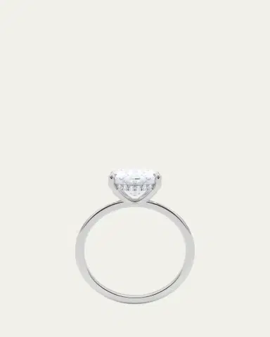 HauteCarat 18K Oval Cut Hidden Halo Platinum Lab Grown Diamond Ring, 2.0tcw | Thumbnail 4 HauteCarat 18K Oval Cut Hidden Halo Platinum Lab Grown Diamond Ring, 2.0tcw | Thumbnail 4