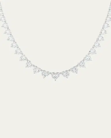HauteCarat 18K Graduated Heart Shape Lab Grown Diamond Necklace | Thumbnail 4 HauteCarat 18K Graduated Heart Shape Lab Grown Diamond Necklace | Thumbnail 4