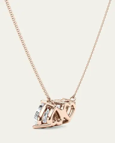 HauteCarat 18K Heart Shape Lab Grown Diamond Twin Necklace | Thumbnail 2 HauteCarat 18K Heart Shape Lab Grown Diamond Twin Necklace | Thumbnail 2