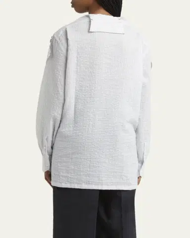 SETCHU Stripe Button Down Blouse | Thumbnail 3 SETCHU Stripe Button Down Blouse | Thumbnail 3