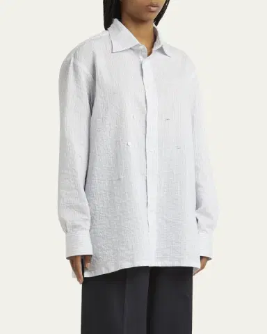 SETCHU Stripe Button Down Blouse | Thumbnail 4 SETCHU Stripe Button Down Blouse | Thumbnail 4