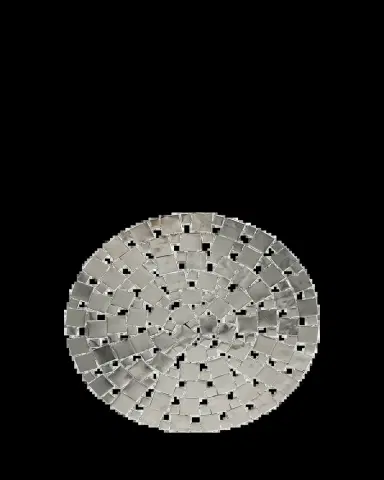Nomi K Modern Squares Silvertone Metal Placemat, 15" Round | Thumbnail 2 Nomi K Modern Squares Silvertone Metal Placemat, 15" Round | Thumbnail 2