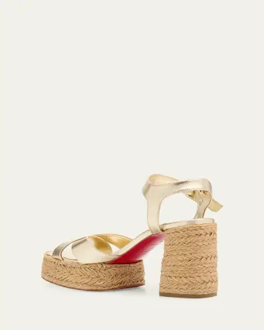 Christian Louboutin 70mm Calakala Metallic Crisscross Platform Sandals | Thumbnail 7 Christian Louboutin 70mm Calakala Metallic Crisscross Platform Sandals | Thumbnail 7