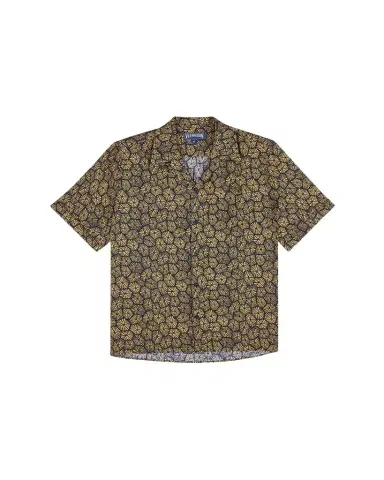 Vilebrequin Men's Linen Flower-Print Camp Shirt | Thumbnail 1 Vilebrequin Men's Linen Flower-Print Camp Shirt | Thumbnail 1