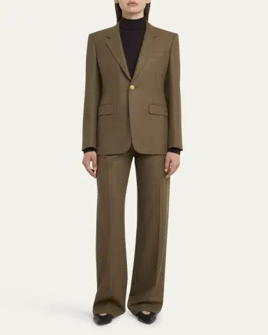 Loro Piana Edward Pintuck Belted Wool Cashmere Trousers | Thumbnail 2 Loro Piana Edward Pintuck Belted Wool Cashmere Trousers | Thumbnail 2