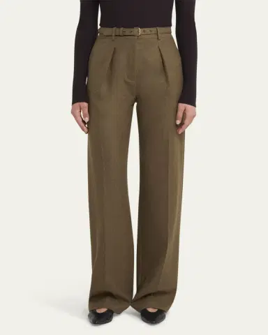 Loro Piana Edward Pintuck Belted Wool Cashmere Trousers | Thumbnail 7 Loro Piana Edward Pintuck Belted Wool Cashmere Trousers | Thumbnail 7
