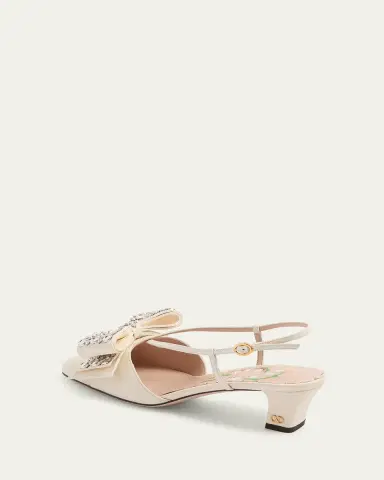 Valentino Garavani Bowow Studded Bow Slingback Pumps | Thumbnail 3 Valentino Garavani Bowow Studded Bow Slingback Pumps | Thumbnail 3