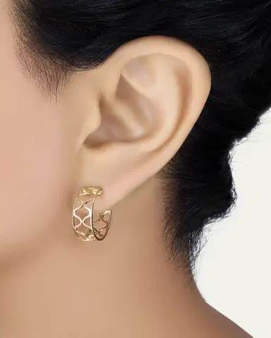 L. Klein Giulia 18K Yellow Gold Hoop Earrings, 18mm | Thumbnail 2 L. Klein Giulia 18K Yellow Gold Hoop Earrings, 18mm | Thumbnail 2
