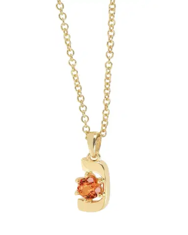 Procaccia Jewelry 18K Gold Hebrew NUN Initial Necklace | Thumbnail 1 Procaccia Jewelry 18K Gold Hebrew NUN Initial Necklace | Thumbnail 1