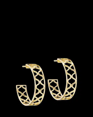 L. Klein Giulia 18K Yellow Gold Hoop Earrings, 25mm | Thumbnail 2 L. Klein Giulia 18K Yellow Gold Hoop Earrings, 25mm | Thumbnail 2