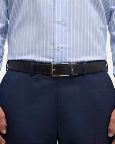 Brioni Men's Twist Buckle Reversible Belt | Thumbnail 3 Brioni Men's Twist Buckle Reversible Belt | Thumbnail 3