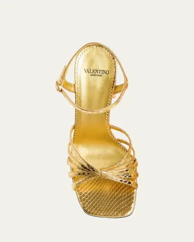 Valentino Garavani Metallic Jewel Ankle-Strap Sandals | Thumbnail 8 Valentino Garavani Metallic Jewel Ankle-Strap Sandals | Thumbnail 8