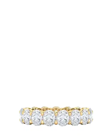 HauteCarat 18K Oval Cut Lab Grown Diamond Eternity Band, 7.5tcw | Thumbnail 1 HauteCarat 18K Oval Cut Lab Grown Diamond Eternity Band, 7.5tcw | Thumbnail 1