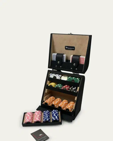 Renzo Romagnoli Dollaro Leather Vertical Poker Set | Thumbnail 3 Renzo Romagnoli Dollaro Leather Vertical Poker Set | Thumbnail 3
