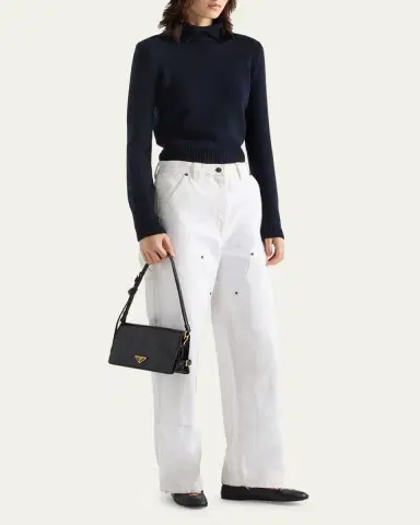 Prada Flap Soft Leather Shoulder Bag | Thumbnail 5 Prada Flap Soft Leather Shoulder Bag | Thumbnail 5