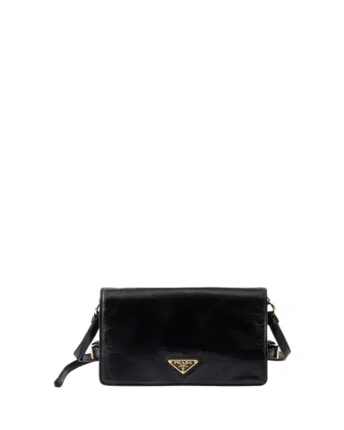 Prada Flap Soft Leather Shoulder Bag | Thumbnail 1 Prada Flap Soft Leather Shoulder Bag | Thumbnail 1