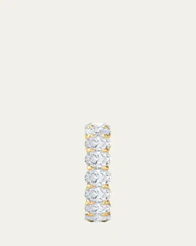 HauteCarat 18K Oval Cut Lab Grown Diamond Eternity Band, 6.0tcw | Thumbnail 4 HauteCarat 18K Oval Cut Lab Grown Diamond Eternity Band, 6.0tcw | Thumbnail 4