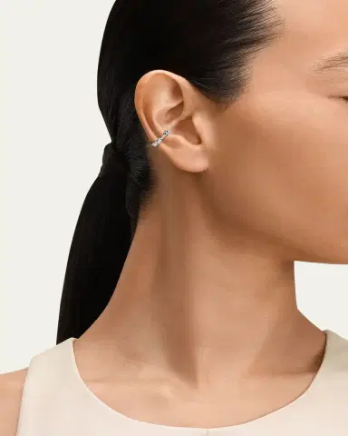 NOUVEL HERITAGE 18K Eternity Tuxedo Ear Cuff, Single | Thumbnail 2 NOUVEL HERITAGE 18K Eternity Tuxedo Ear Cuff, Single | Thumbnail 2
