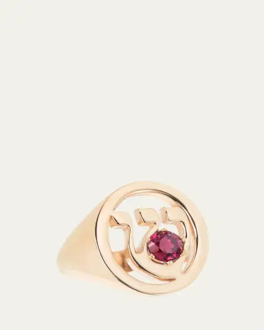 Procaccia Jewelry 18K Gold Hebrew SHIN Initial Signet Ring | Thumbnail 4 Procaccia Jewelry 18K Gold Hebrew SHIN Initial Signet Ring | Thumbnail 4