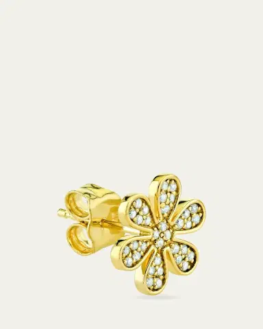 Sydney Evan Mini Pave Daisy Stud Earrings | Thumbnail 2 Sydney Evan Mini Pave Daisy Stud Earrings | Thumbnail 2