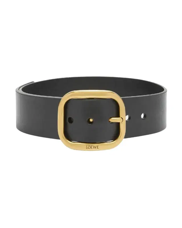 Curved Buckle Leather Belt Curved Buckle Leather Belt