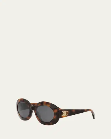 Celine Triomphe Round Acetate Sunglasses | Thumbnail 2 Celine Triomphe Round Acetate Sunglasses | Thumbnail 2