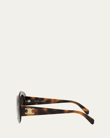 Celine Triomphe Round Acetate Sunglasses | Thumbnail 3 Celine Triomphe Round Acetate Sunglasses | Thumbnail 3