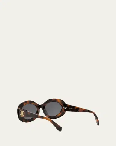 Celine Triomphe Round Acetate Sunglasses | Thumbnail 4 Celine Triomphe Round Acetate Sunglasses | Thumbnail 4