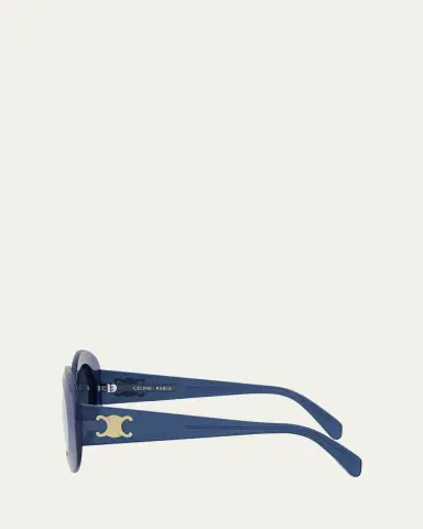 Celine Triomphe Round Acetate Sunglasses | Thumbnail 7 Celine Triomphe Round Acetate Sunglasses | Thumbnail 7
